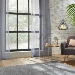 Cortina 3D Gris Con Lunares 140x240Cm