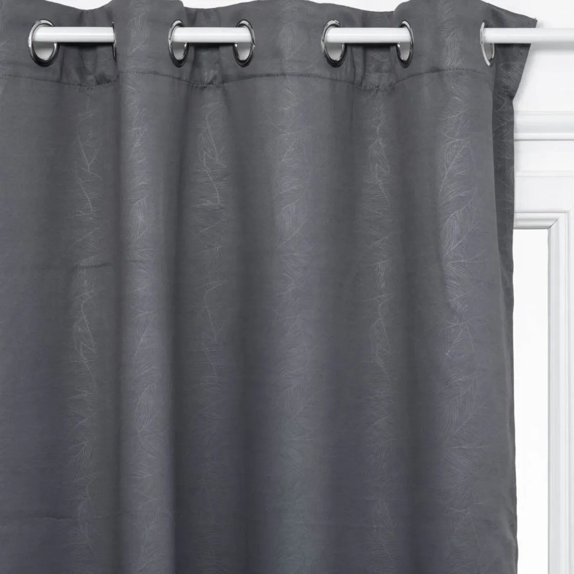 Cortina Feuil Opaca Gris Oscuro 140x260