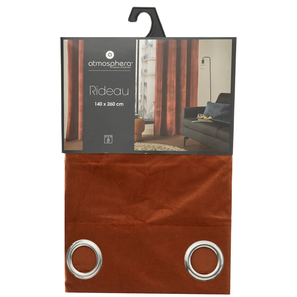 Cortina LILOU terracota 140x260cm