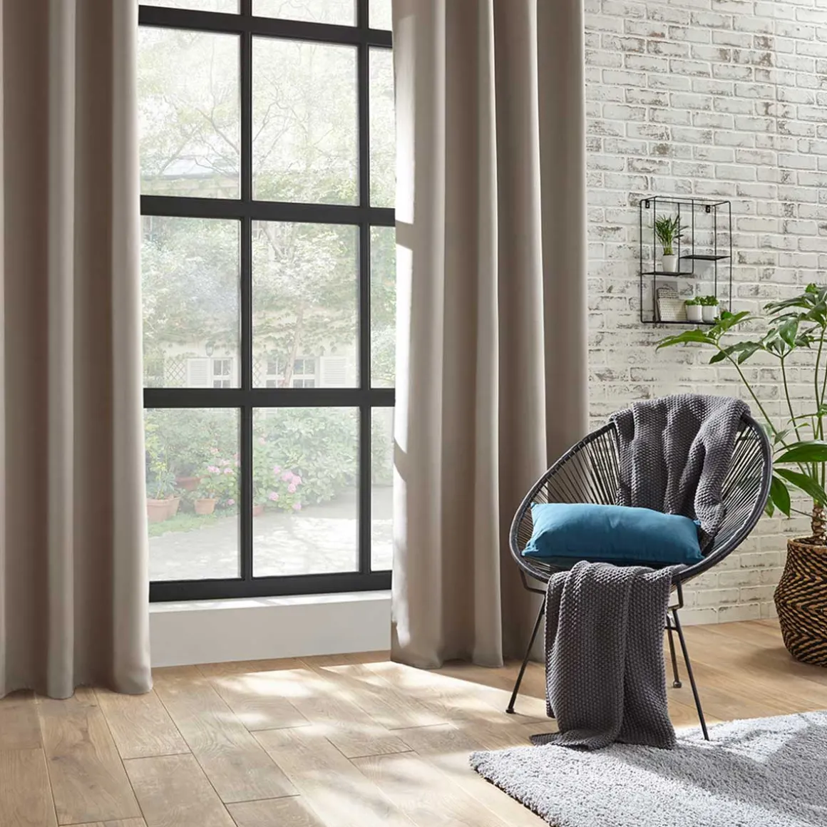 Cortina Opaca Beige 140x260Cm