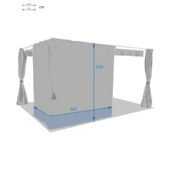 Cortinas para pérgola palmera gris ardosia