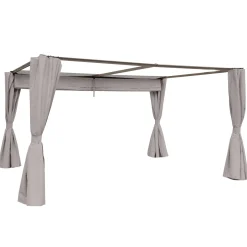 Cortinas Para Pérgola Palmera Gris 3x4M