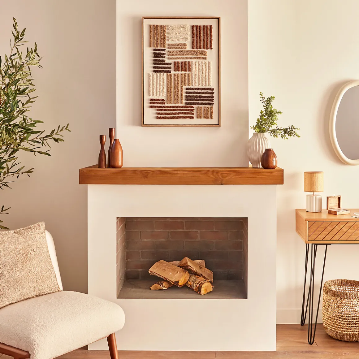 Cuadro decorativo 3D EMIR marrón 70x50cm