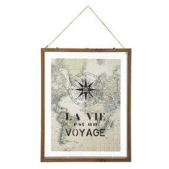 Cuadro Decorativo De MDF Con Mapamundi