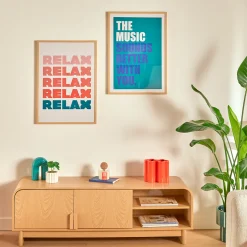 Cuadro decorativo relax DARIUS coral 50x70cm