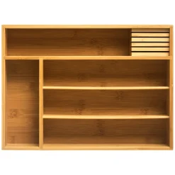 Cubertero Bambú C/5 Compartimentos