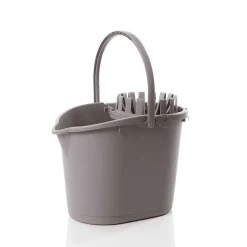 Cubo con escurridor gris pardo 16l