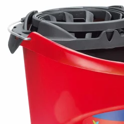 Cubo Con Escurridor Rojo 10L