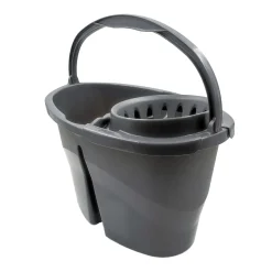 Cubo Con Escurridor Y División Gris 16L