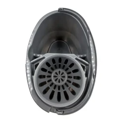 Cubo Con Escurridor Y División Gris 16L