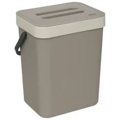 Cubo de basura con soporte beige 5l