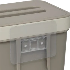 Cubo de basura con soporte beige 5l