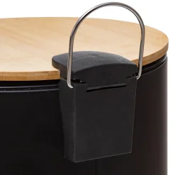 Cubo De basura Con Tapa De Bambú 30L