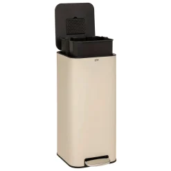 Cubo de basura DELTA beige 30L