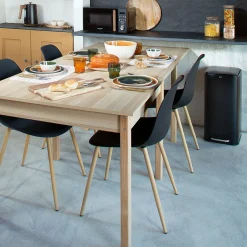 Cubo de basura DELTA negro metálico 30L