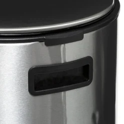 Cubo de basura DELTA plateado de metal 30l