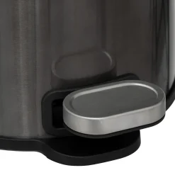 Cubo de basura negro de metal con pedal DELTA 6l