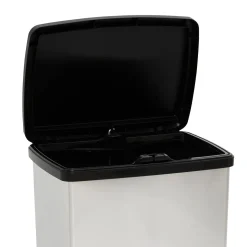 Cubo de basura plateado softclose 50L
