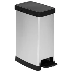 Cubo de basura plateado softclose 40L