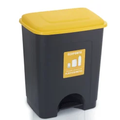 Cubo de Reciclaje Plástico 35L Amarillo