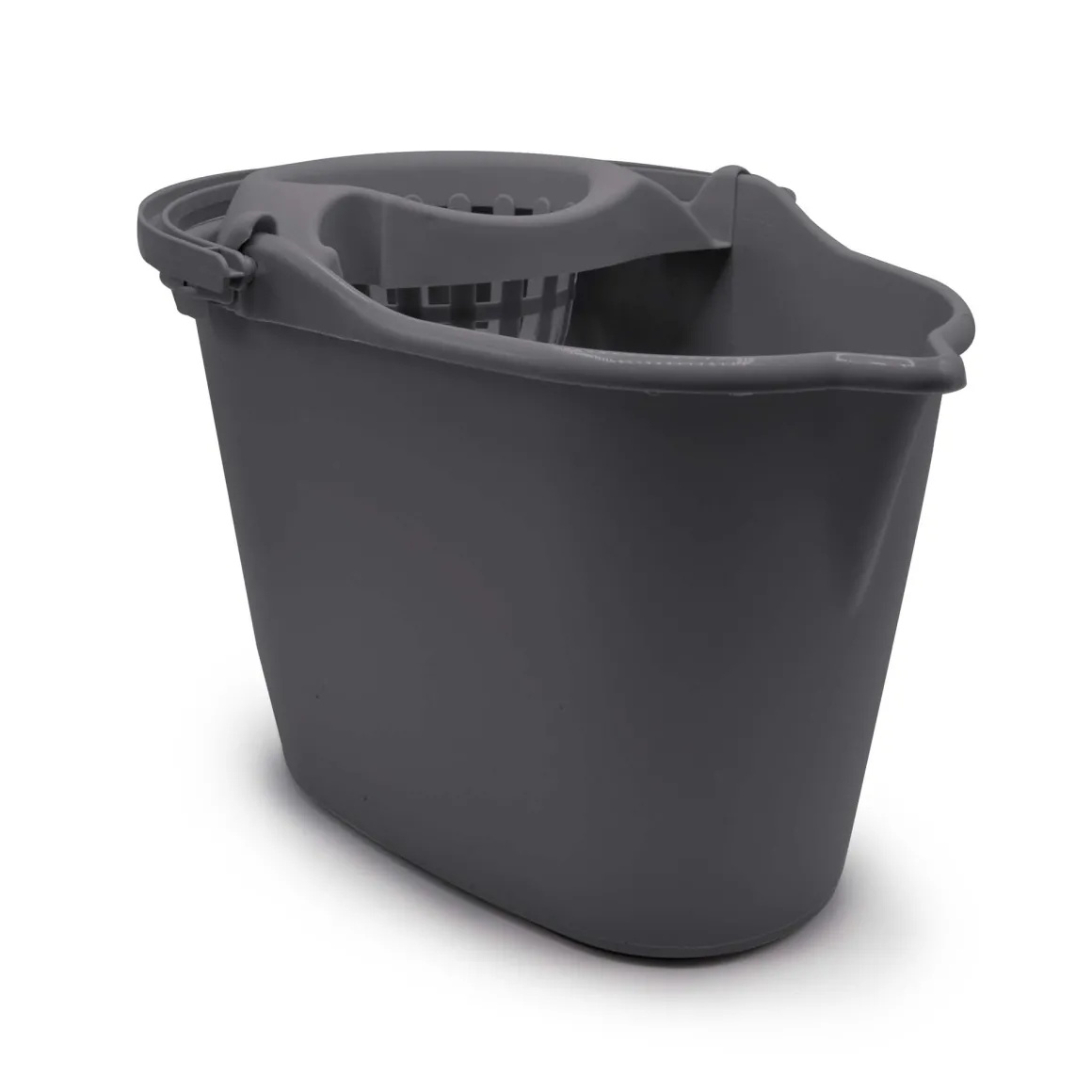 Cubo Ovalado De Plast.Con Pico 15L Gris