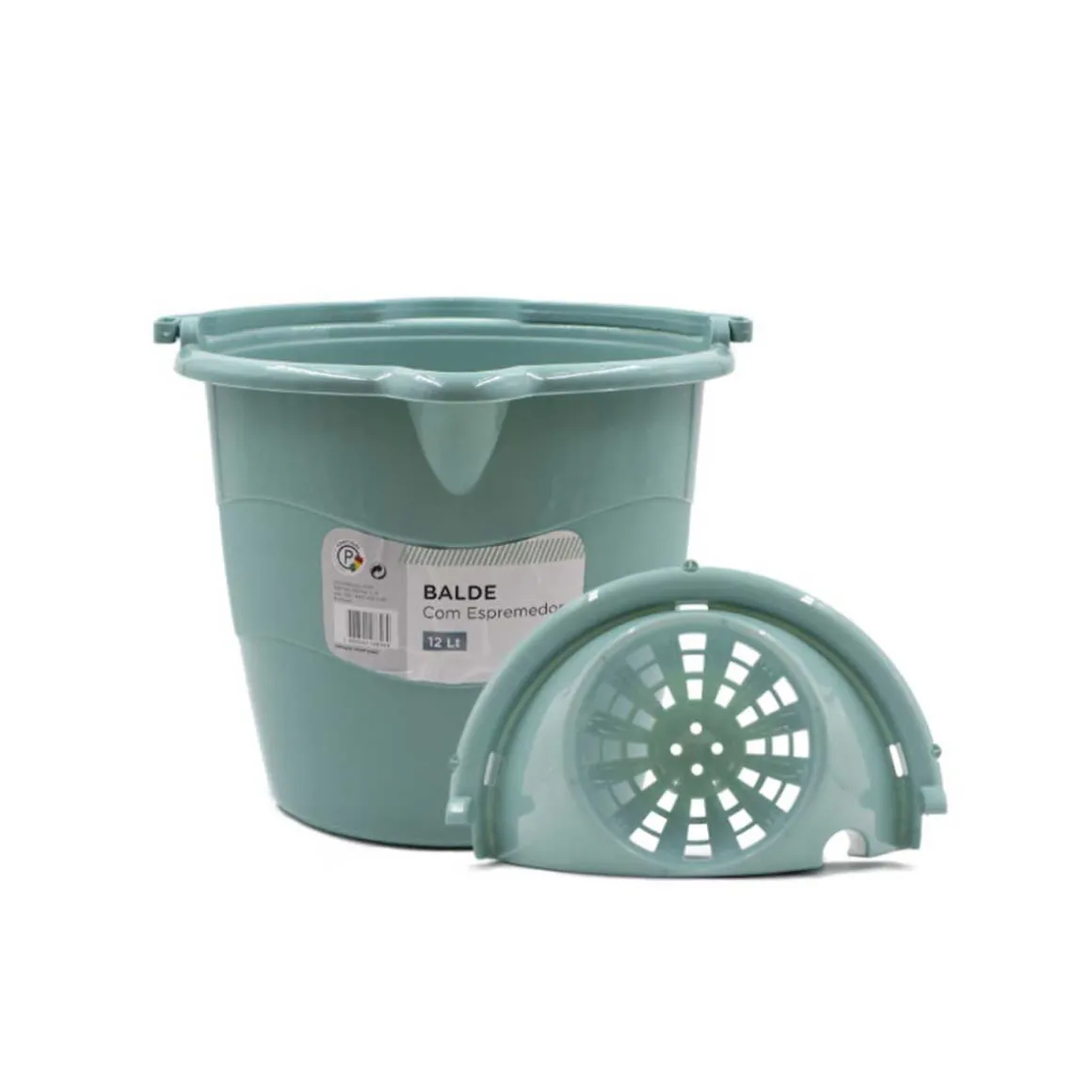 Cubo Redondo Con Escurridor 12L