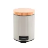 Cubo wc beige de metal 5L