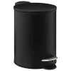 Cubo wc negro de metal soft close 3L