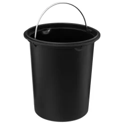 Cubo wc negro de metal soft close 3L