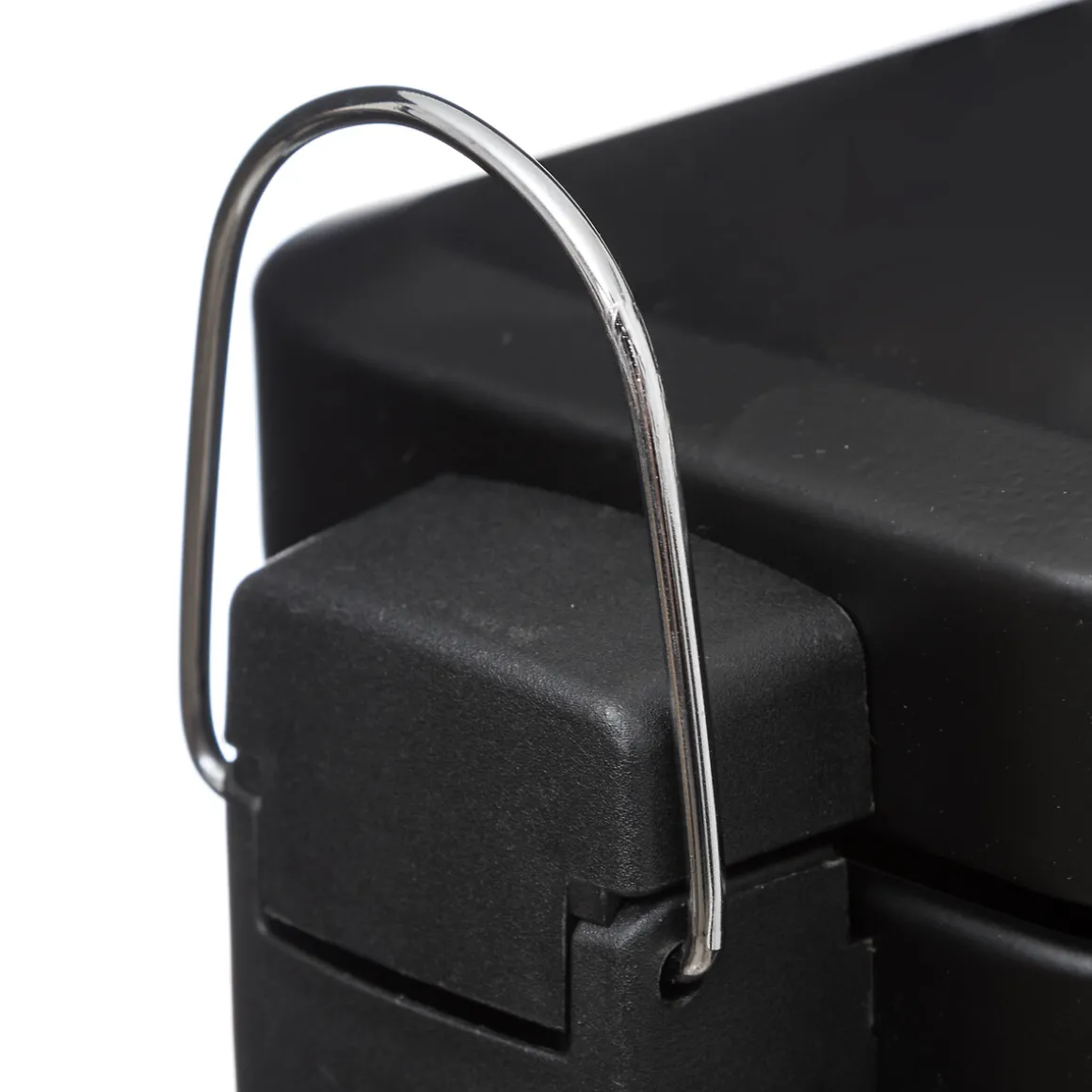 Cubo wc rectangular negro 5L