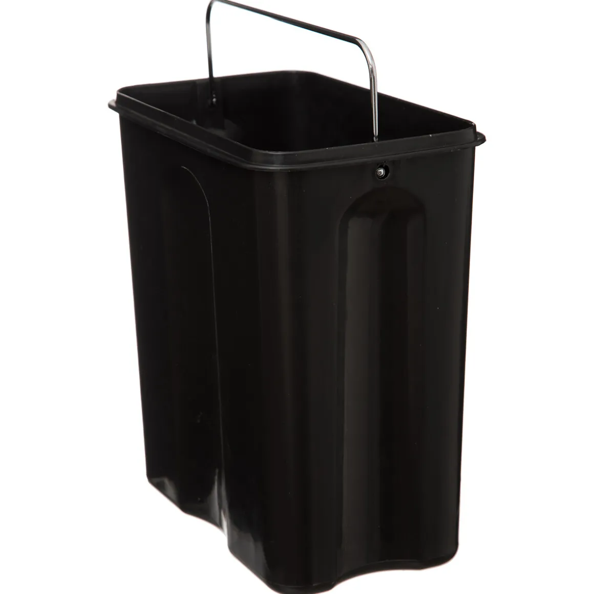 Cubo wc rectangular negro 5L