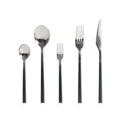 Cuchillo de mesa LUNE inox con mango negro