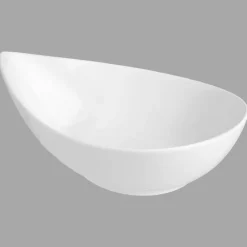 Cuenco Ovalado De Cerámica Blanco