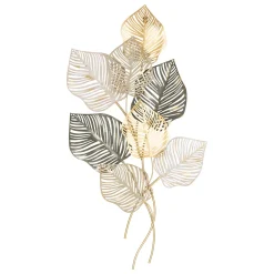 Decoración de pared NADIA hojas metal