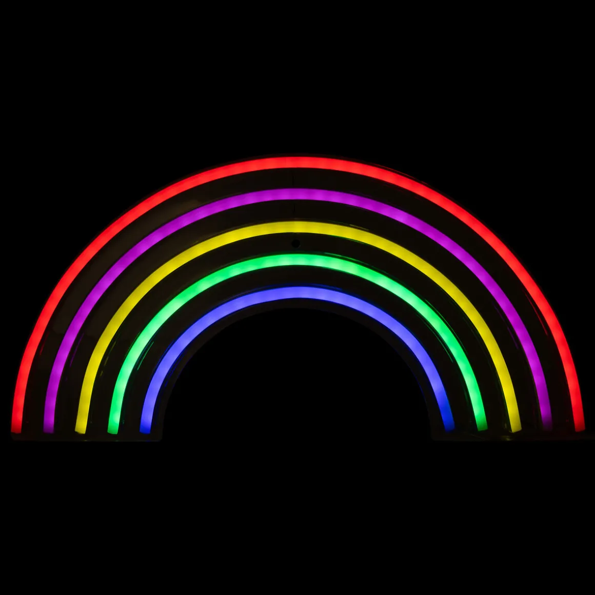 Decoración mural led neón arco iris