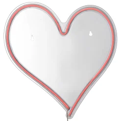Decoración mural led neon corazón