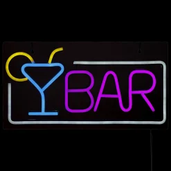 Decoración mural led neon bar