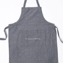 Delantal de cocina con frase gris oscuro 60x80cm