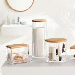 Dispensador De Algodones Acrílico C/Tapa