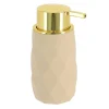 Dispensador Jabón Líquido Beige Y Dorado