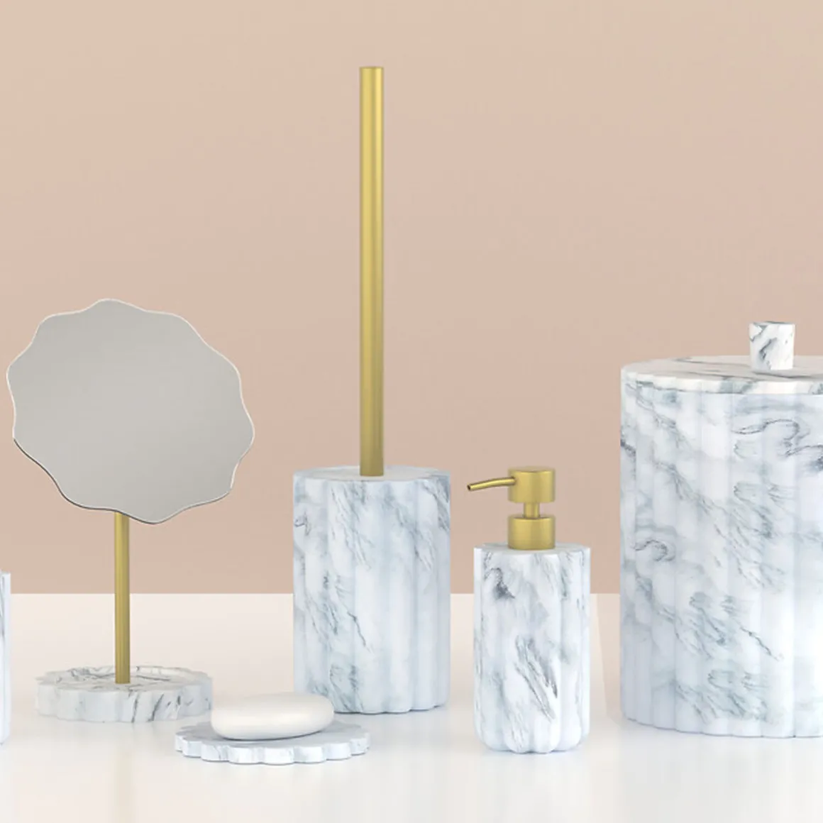 Dispensador MARBY para jabón wc blanco 230ml