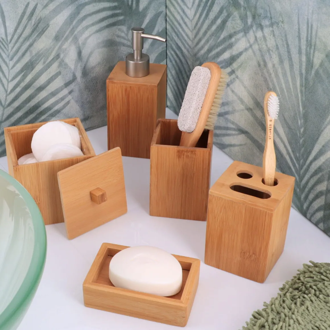 Dispensador Para Jabón Líquido De Bambú