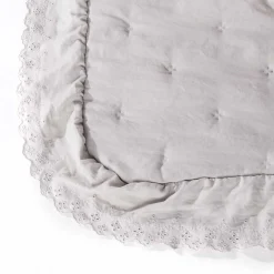 Edredón AMALFI gris con encaje 250x260cm