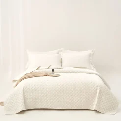 Edredón BISTROL blanco de terciopelo 220x240cm