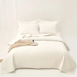 Edredón BISTROL blanco de terciopelo 220x240cm
