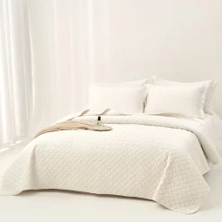 Edredón BISTROL blanco de terciopelo 220x240cm