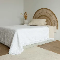 Edredón con encaje crudo 220x240cm