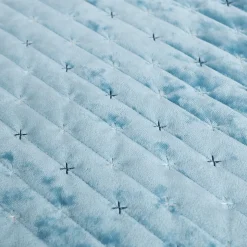 Edredón MIKA azul de terciopelo 160x220cm