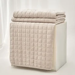 Edredón SEATTLE gris de terciopelo 220x240cm