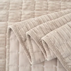 Edredón SEATTLE gris de terciopelo 220x240cm